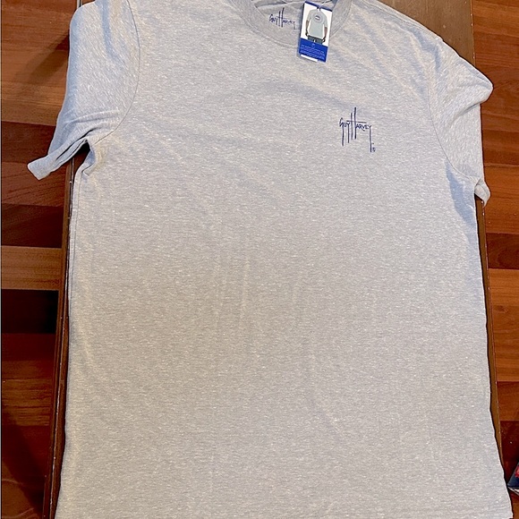 NEW with tags! Guy Harvey Gray T-Shirt Fishing theme red white blue size L men’s - Picture 8 of 8